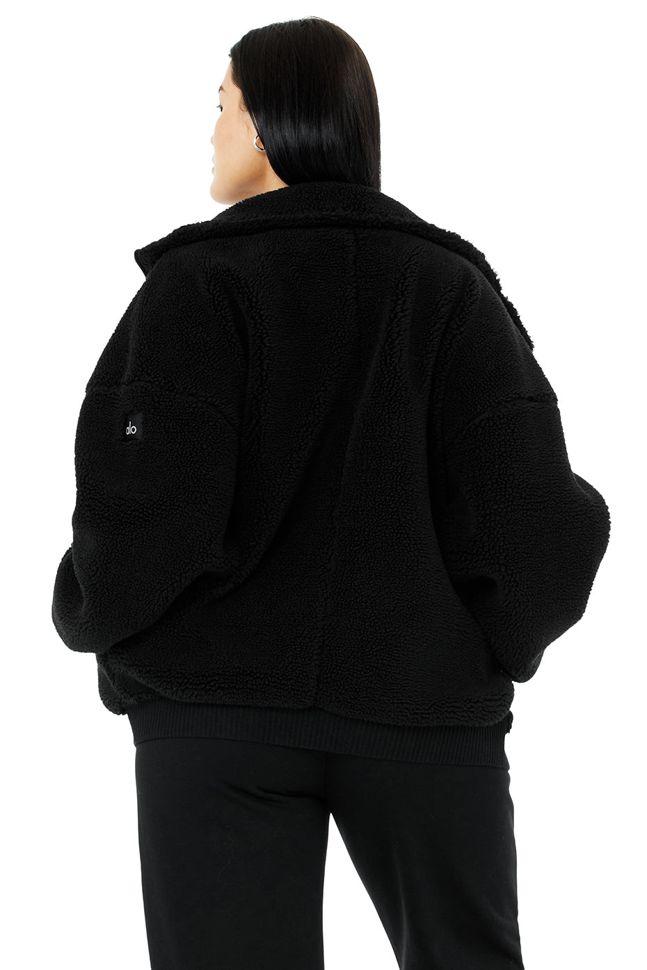 Sherpa Varsity Jacket - Black