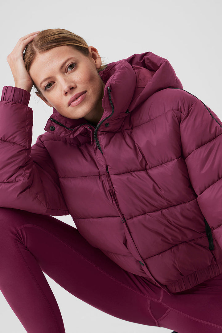 Aspen Love Puffer Jacket - Wild Berry