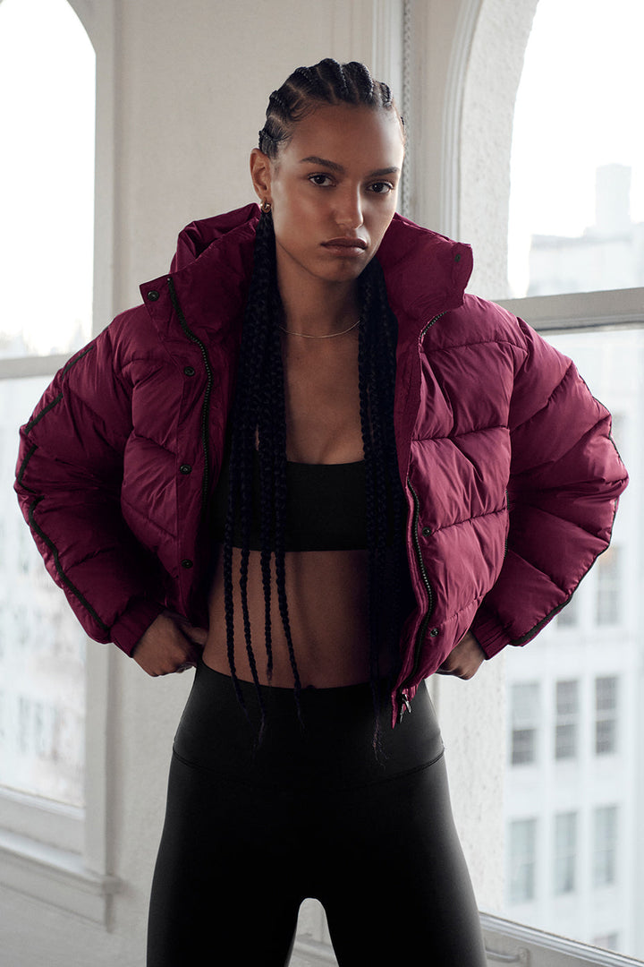 Aspen Love Puffer Jacket - Wild Berry