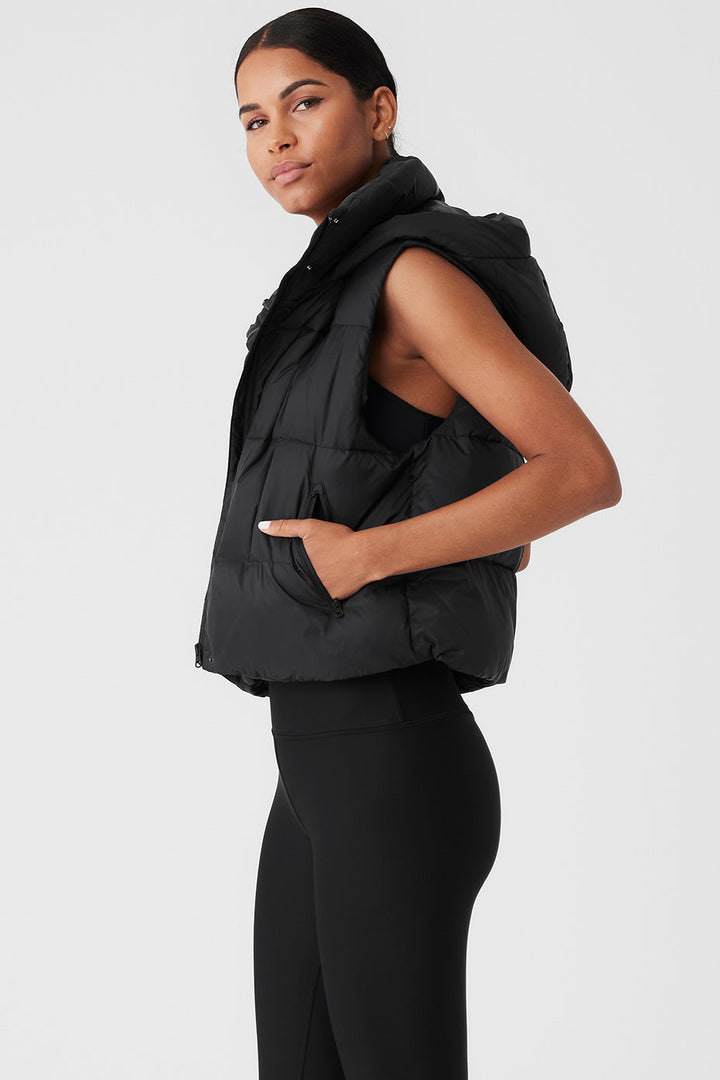 Golden Hour Puffer Vest - Black