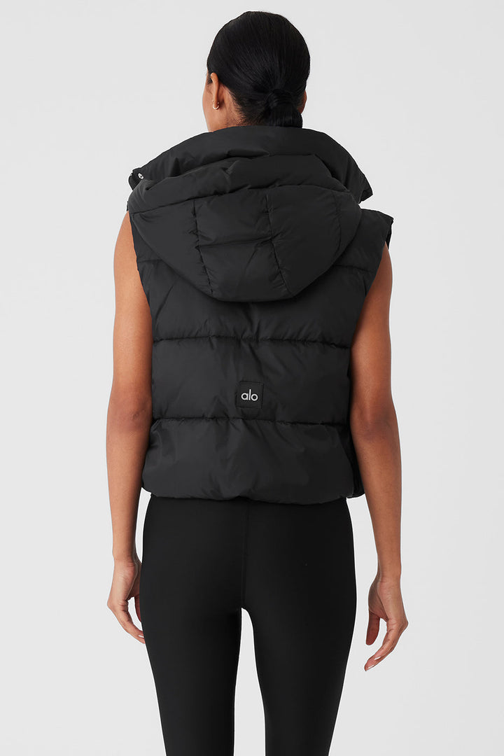 Gold Rush Puffer Vest - Black