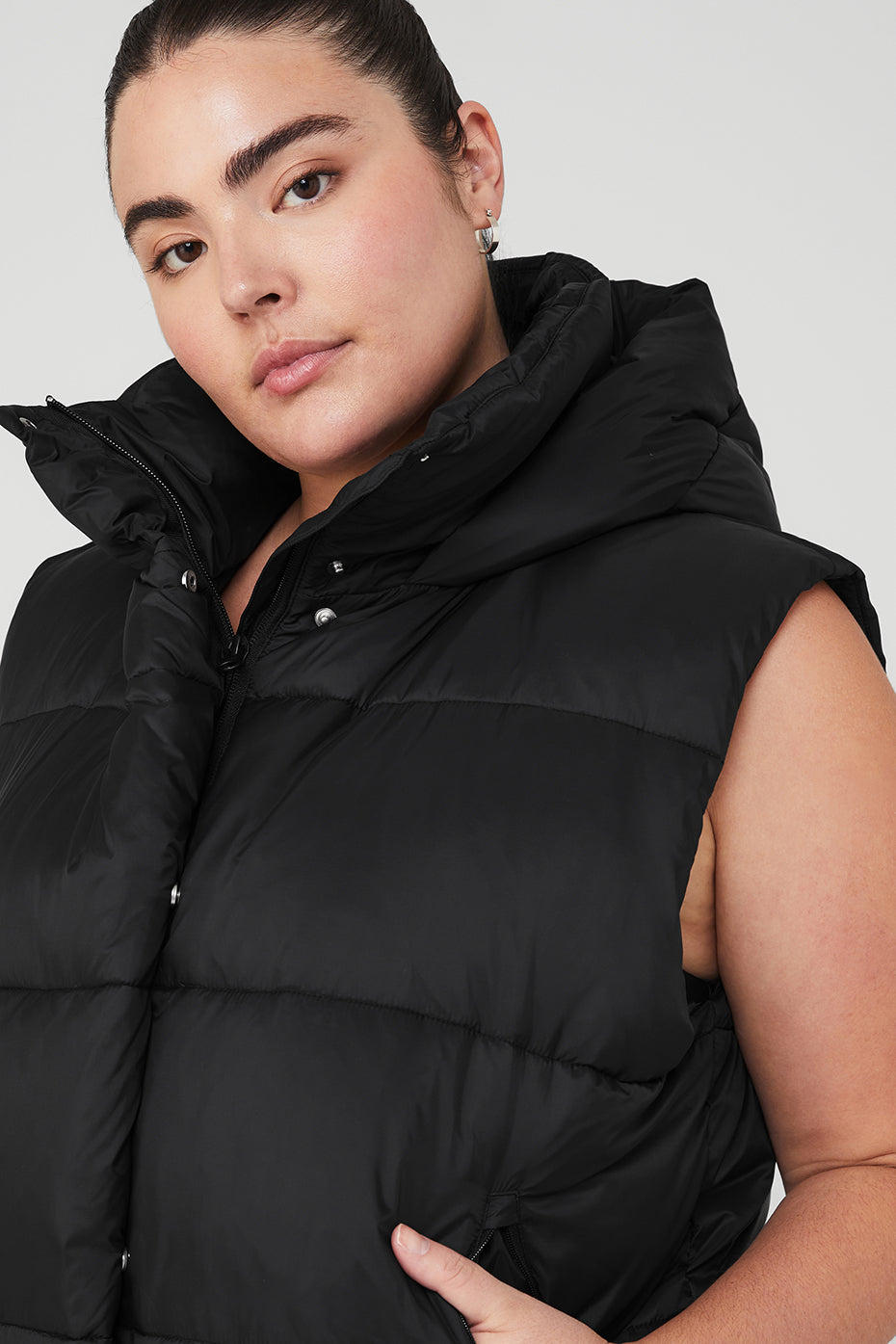 Gold Rush Puffer Vest - Black