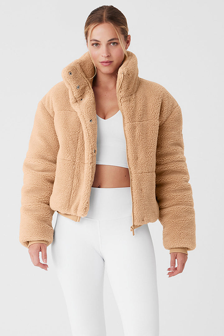 Sherpa Snow Angel Puffer - Camel