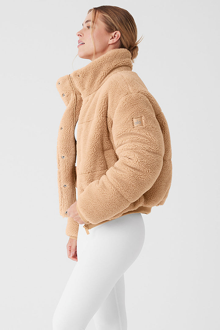 Sherpa Snow Angel Puffer - Camel