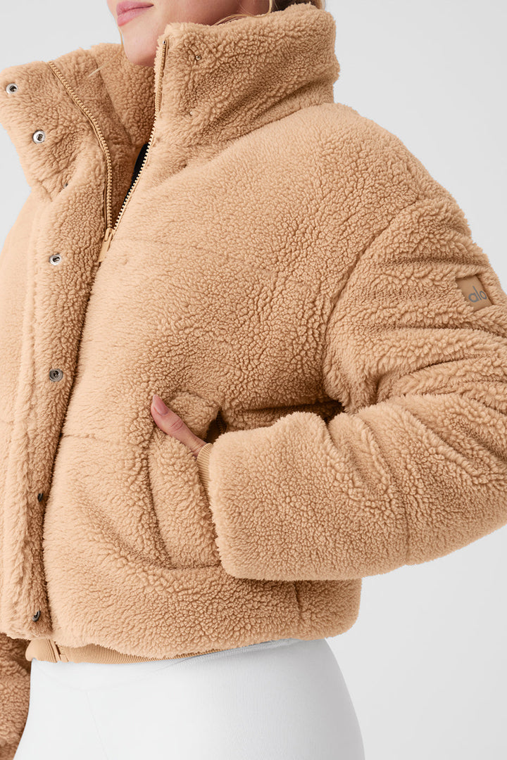 Sherpa Snow Angel Puffer - Camel