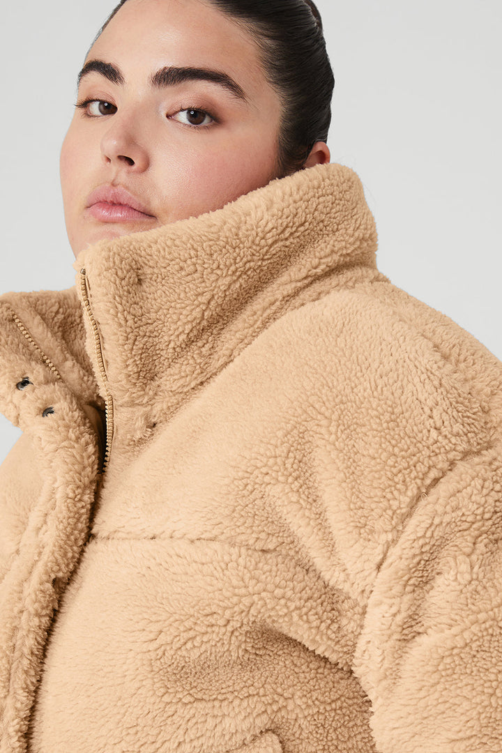 Sherpa Snow Angel Puffer - Camel