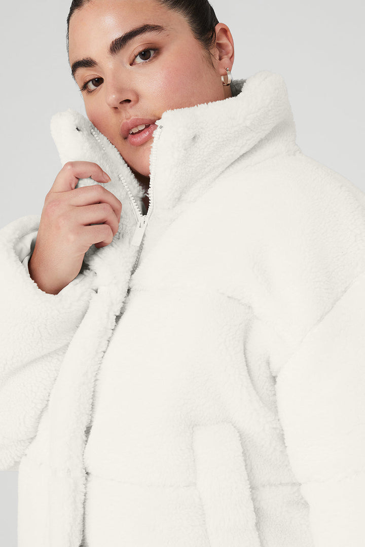 Sherpa Snow Angel Puffer - Ivory