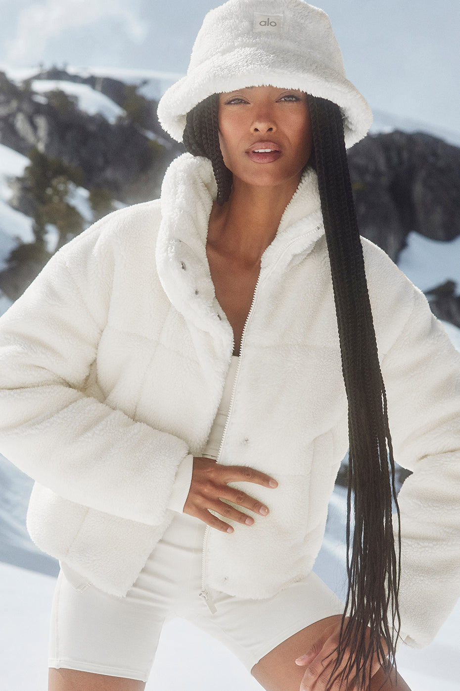Sherpa Snow Angel Puffer - Ivory