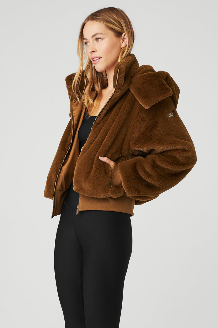 Faux Fur Foxy Jacket - Chocolate