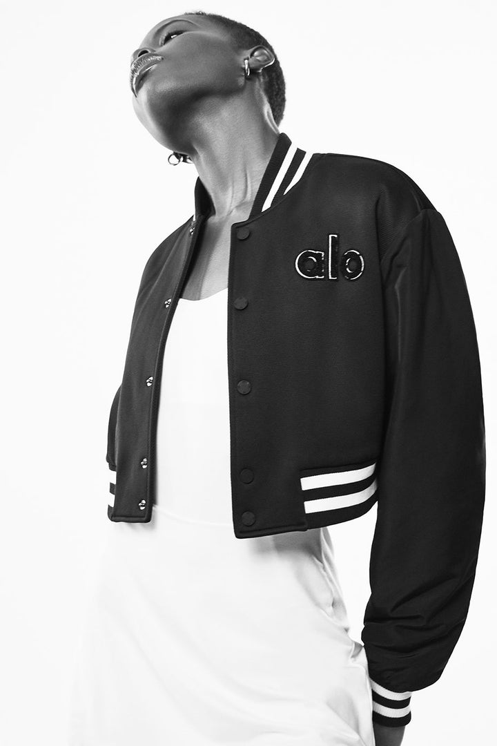 Cropped G.O.A.T Jacket - Black