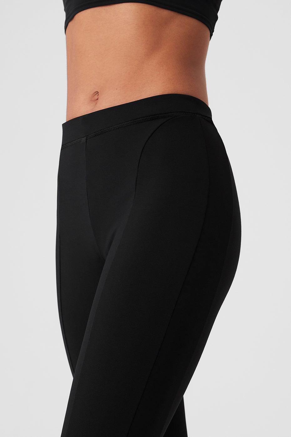 High-Waist 7/8 Zip It Flare Legging - Black