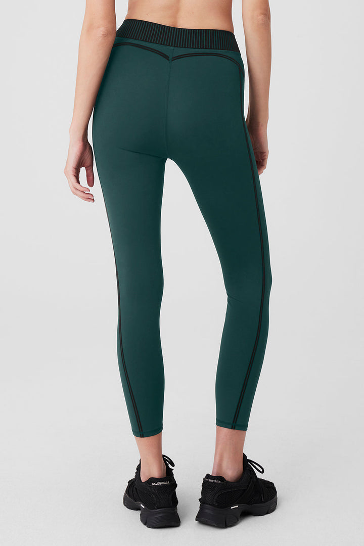 Airlift High-Waist 7/8 Line Up Legging - Midnight Green