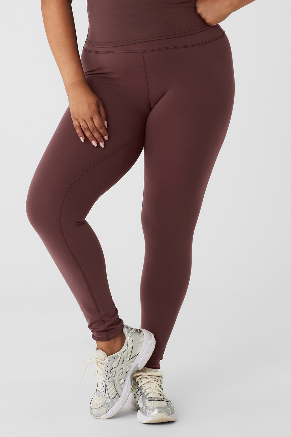 High-Waist Airbrush Legging - Cherry Cola