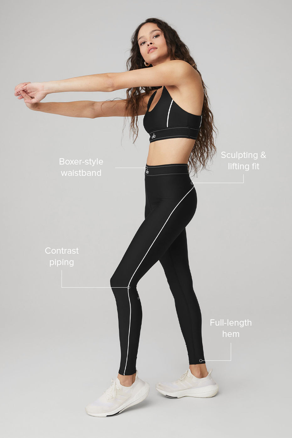 Airlift High-Waist Suit Up Legging - Black/White