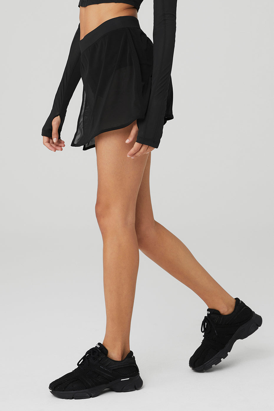 Mesh Sheer Bliss Skirt - Black