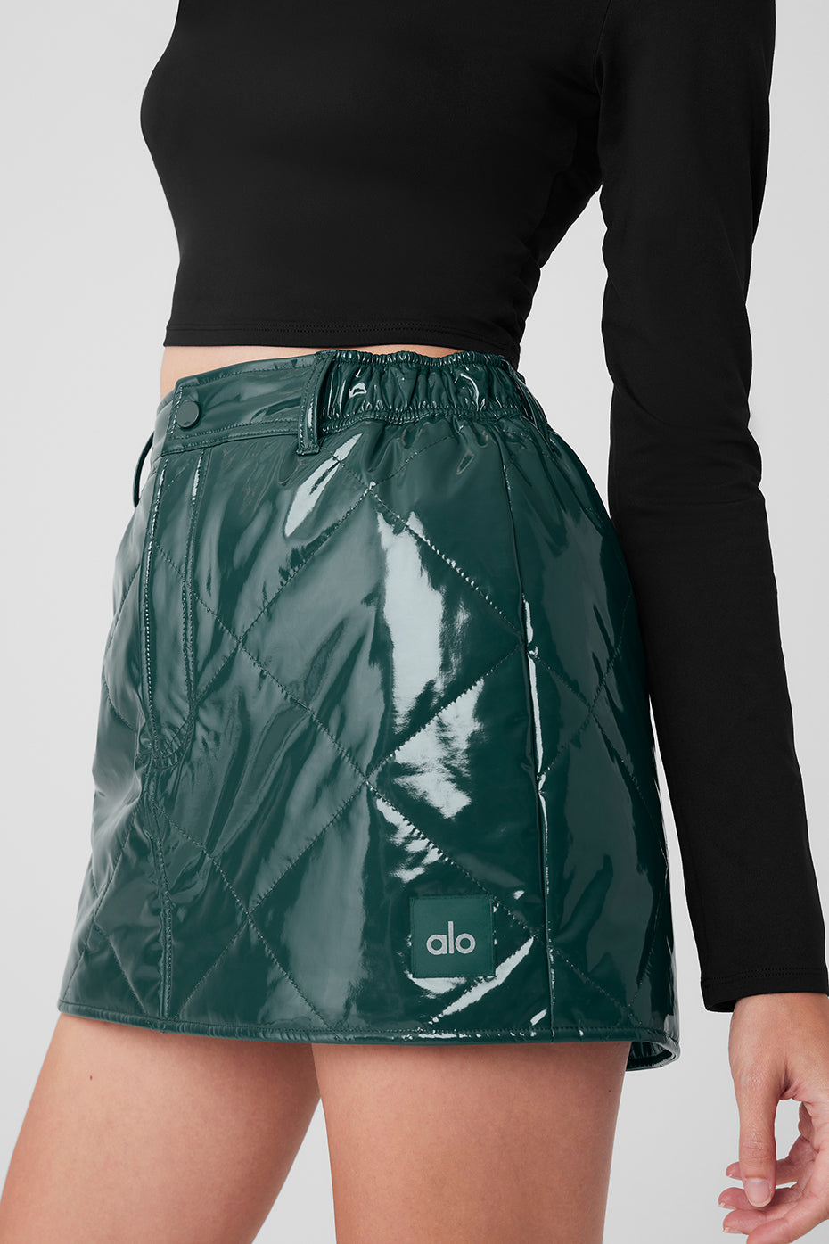 Snomoto Puffer Mini Skirt - Midnight Green