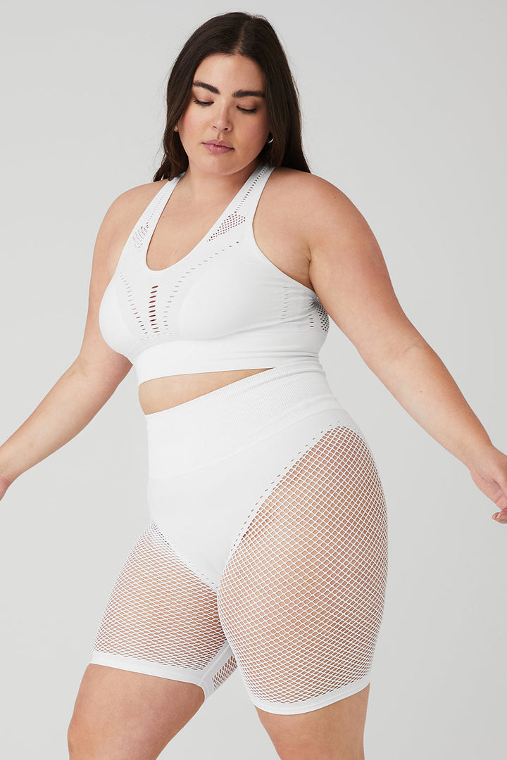 Seamless Open Air Bra - White