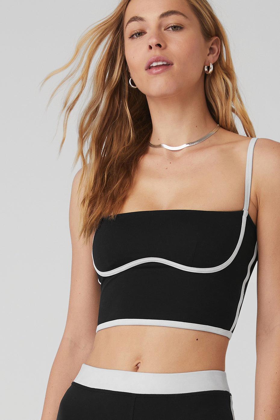 Airbrush Streamlined Bra Tank - Black/White