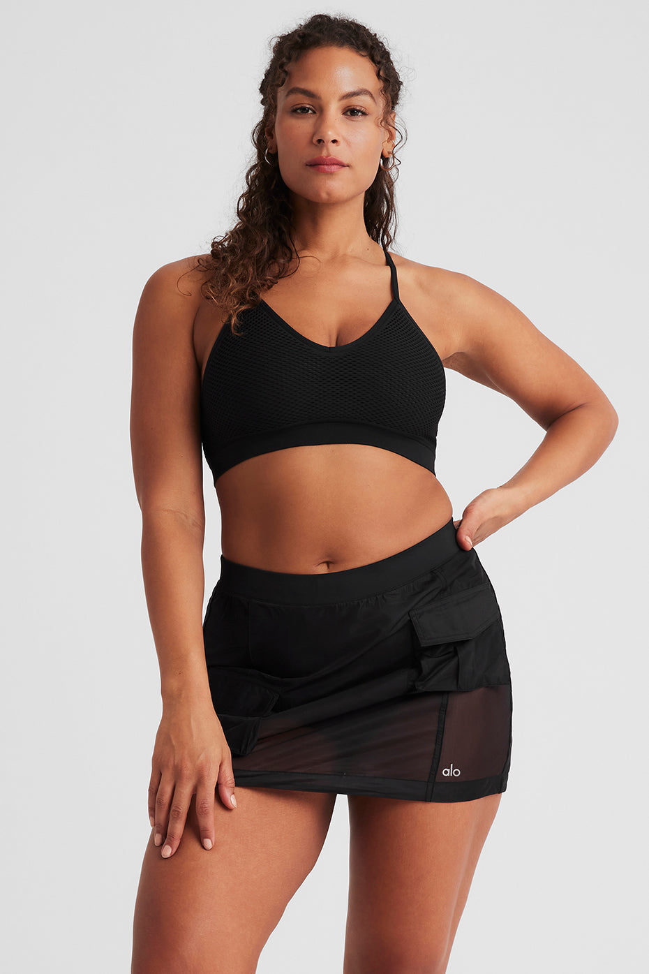 Seamless Open Air Barely There Bra - Black