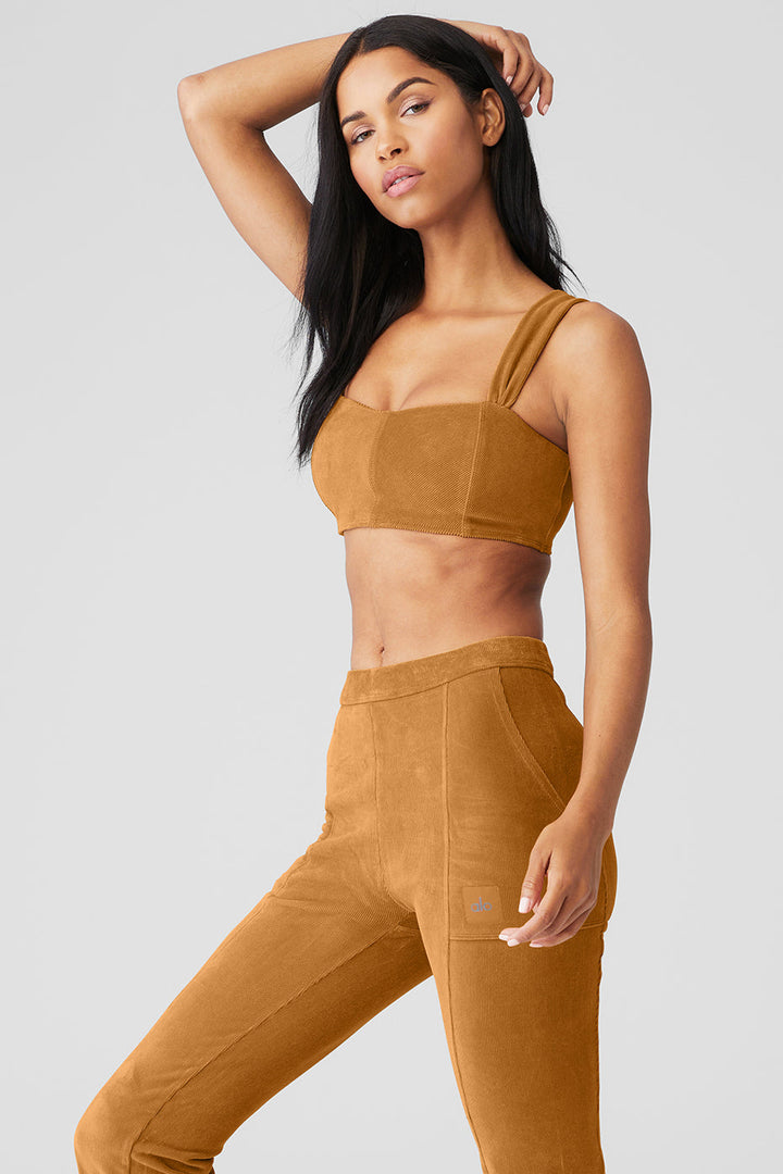 Micro Corduroy Winter Break Bra - Toffee