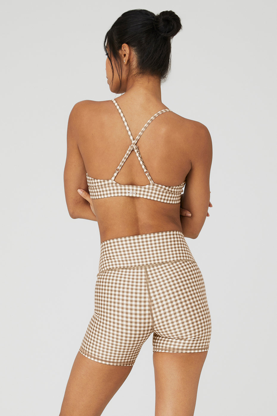 Airlift Gingham Splendor Bra - Macadamia