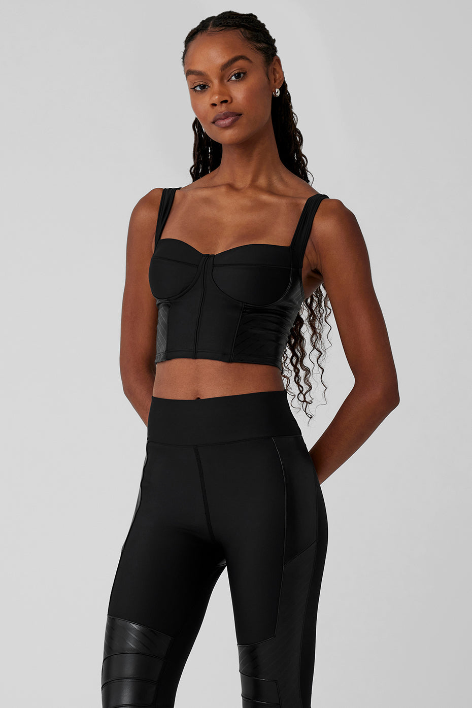 Airlift Winter Warm Cropped Supermoto Tank - Black