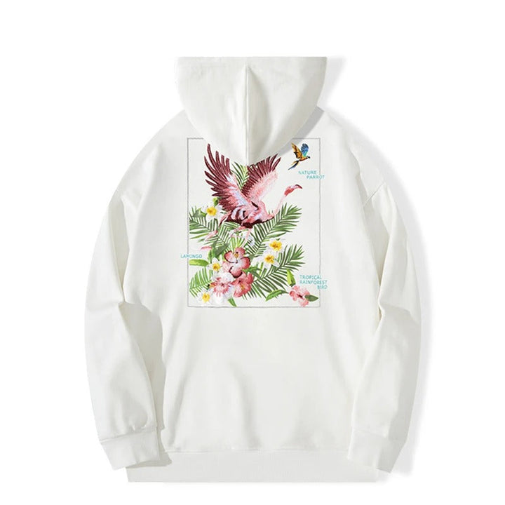 Embroidered Tropical Rainforest - Hoodie Cotton