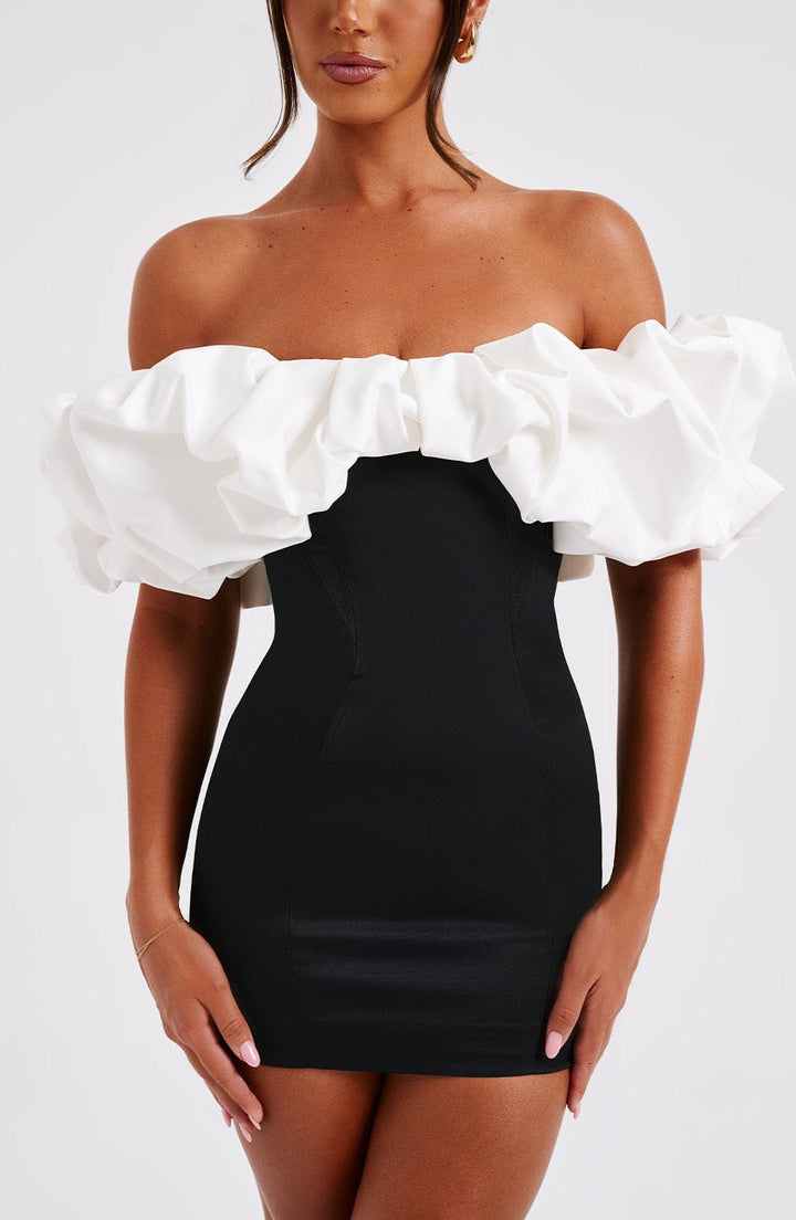 Allie Mini Dress - Black/White