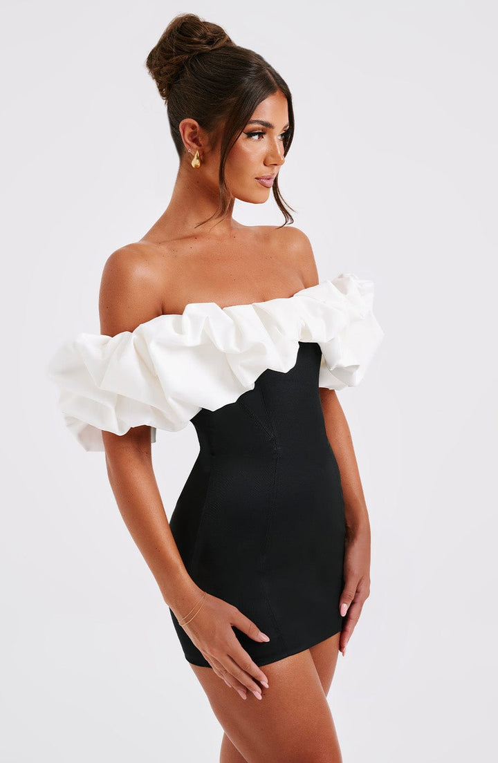 Allie Mini Dress - Black/White