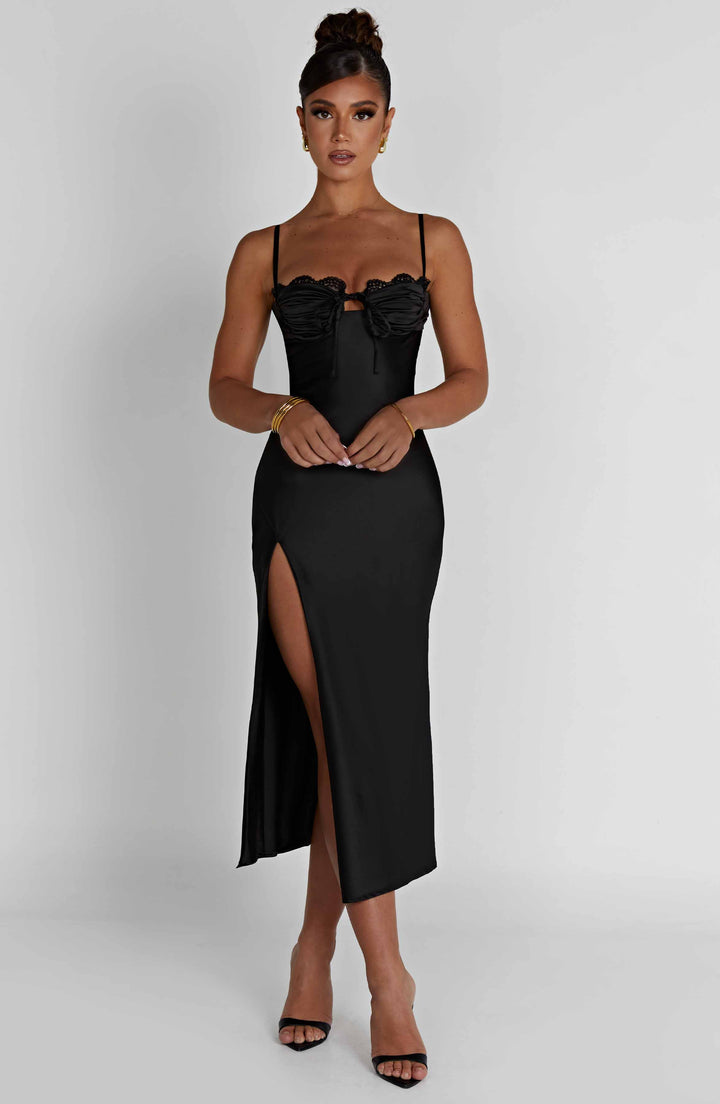 Ardelle Midi Dress - Black