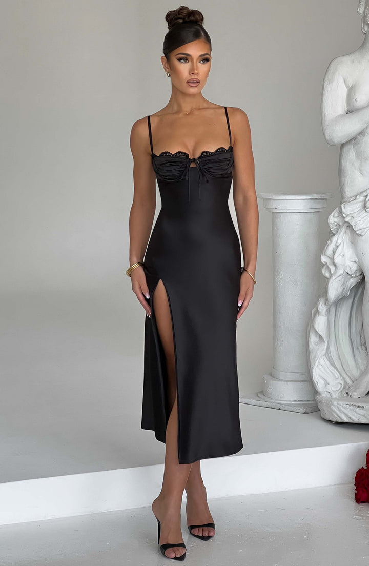 Ardelle Midi Dress - Black