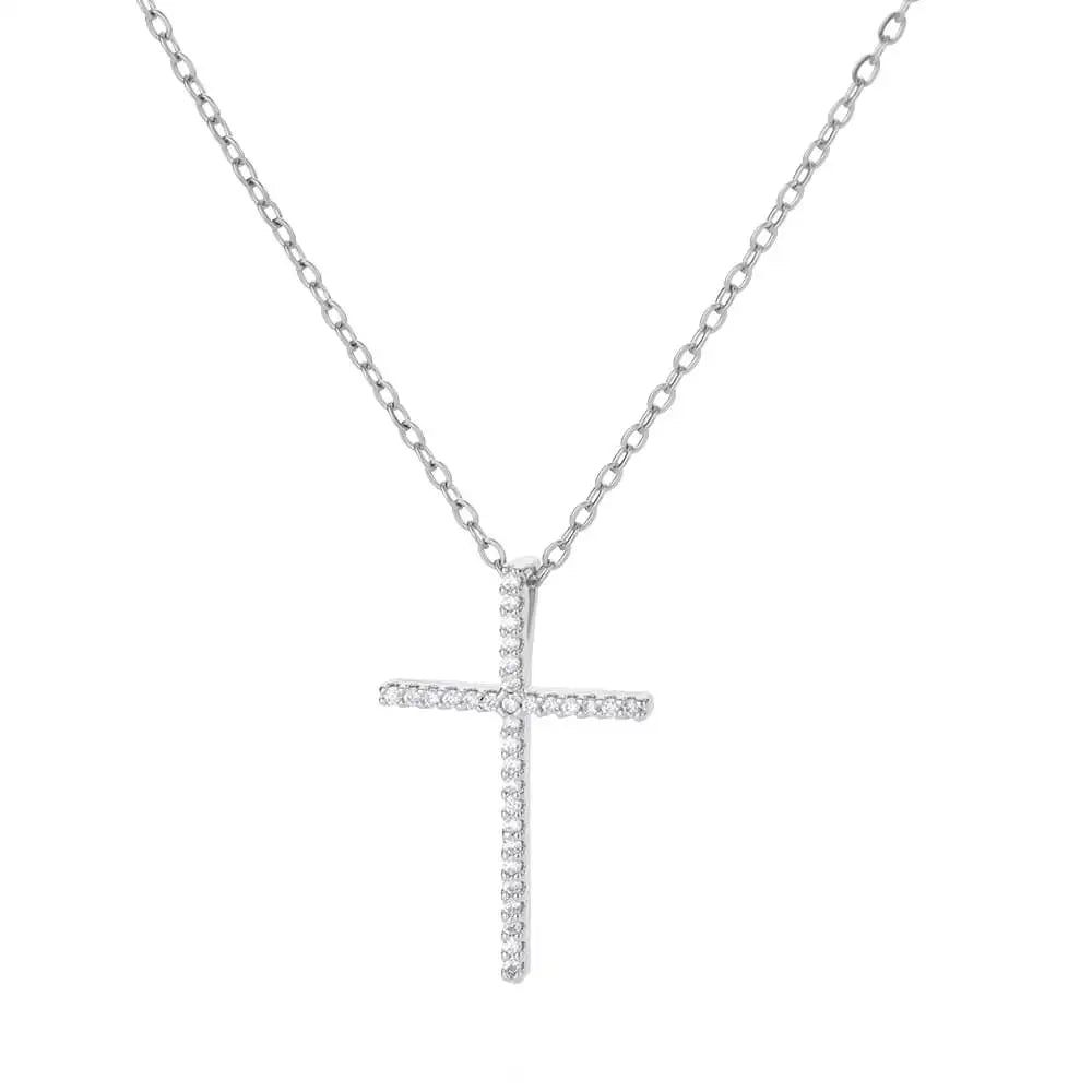 Danae Mixed Metal Cross Pendant Necklaces