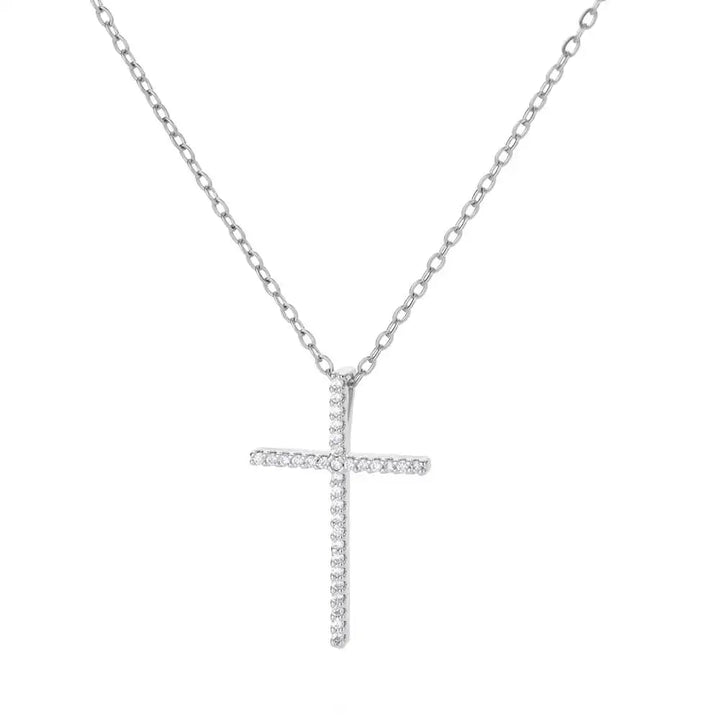 Danae Mixed Metal Cross Pendant Necklaces