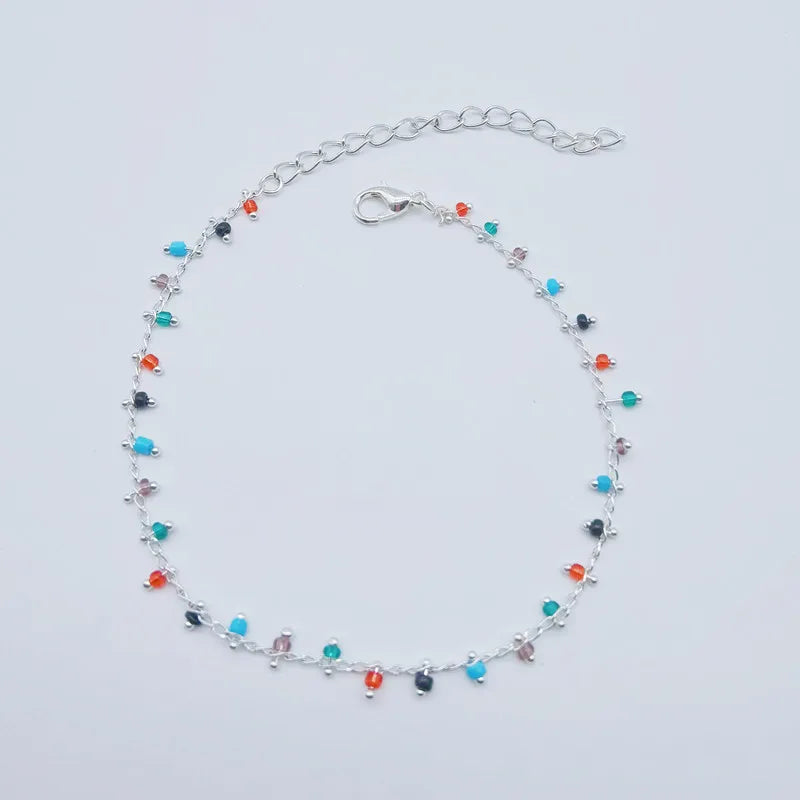 Melora Multicola Tassle  Bead Anklet