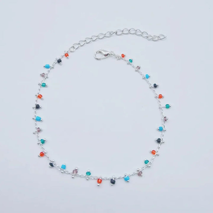 Melora Multicola Tassle  Bead Anklet