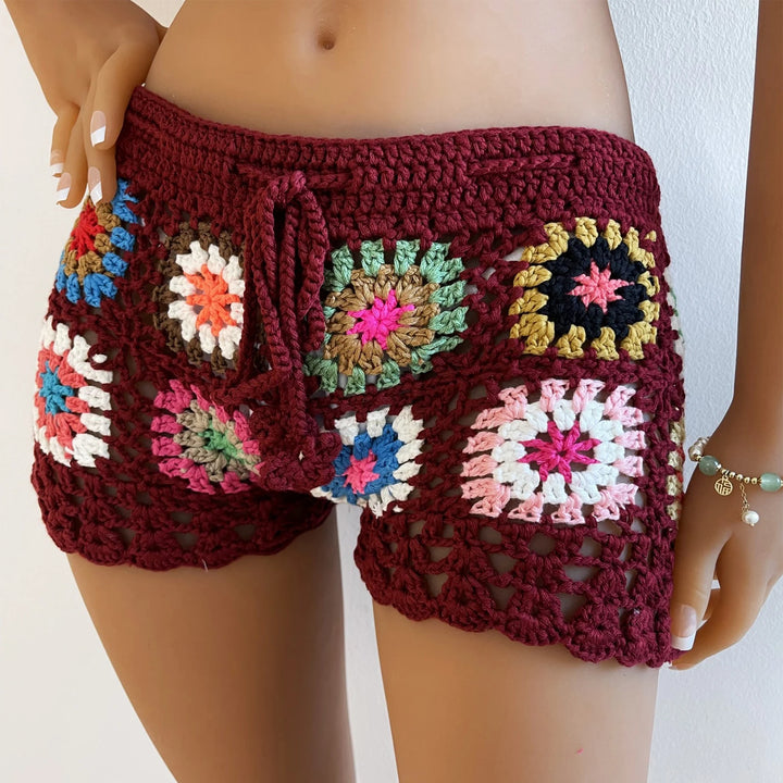 Patchwork Crochet Shorts