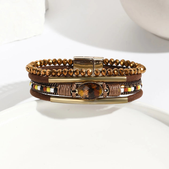 Cleo Leather Wrap Bracelet