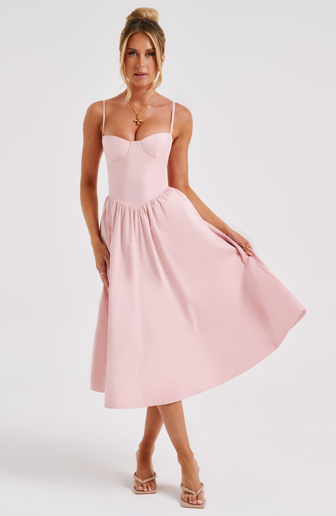 Daisey Midi Dress - Blush