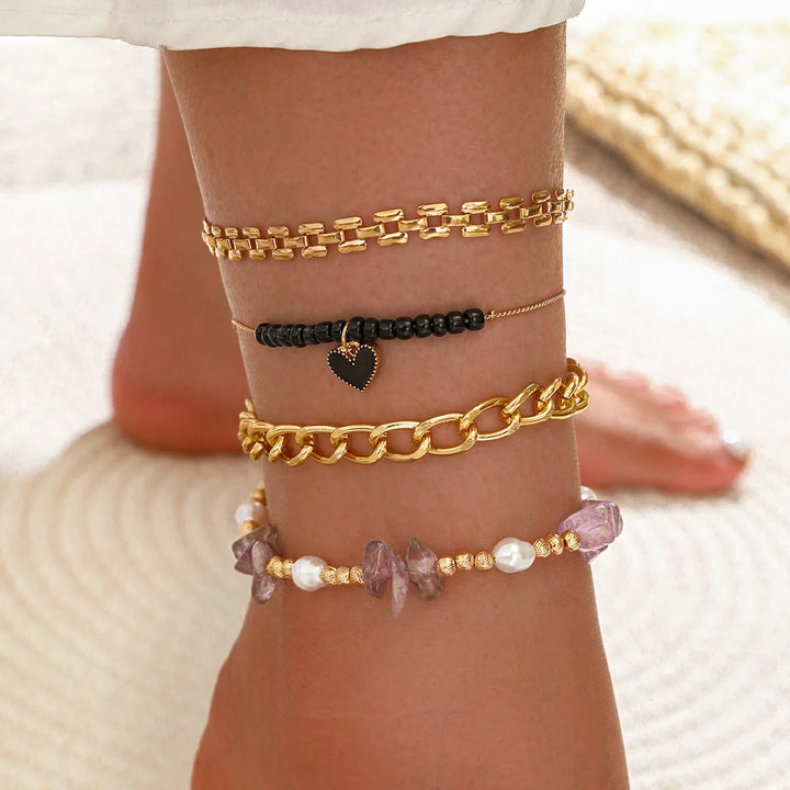 sep these anklets 4pcs stacks