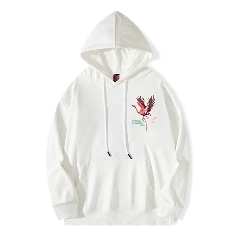 Embroidered Tropical Rainforest - Hoodie Cotton