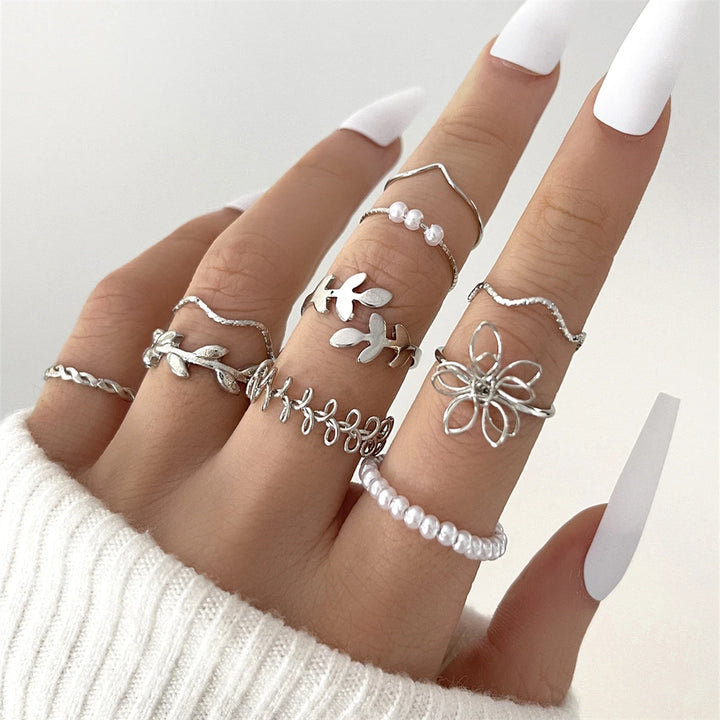 Zephyra Flora 10pcs Ring Stack