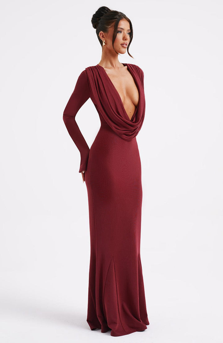 Martina Maxi Dress - Burgundy