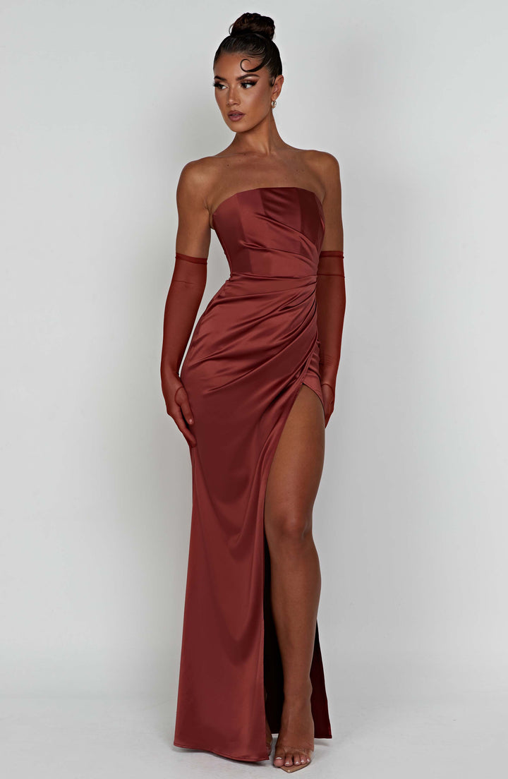 Safiya Maxi Dress - Rust