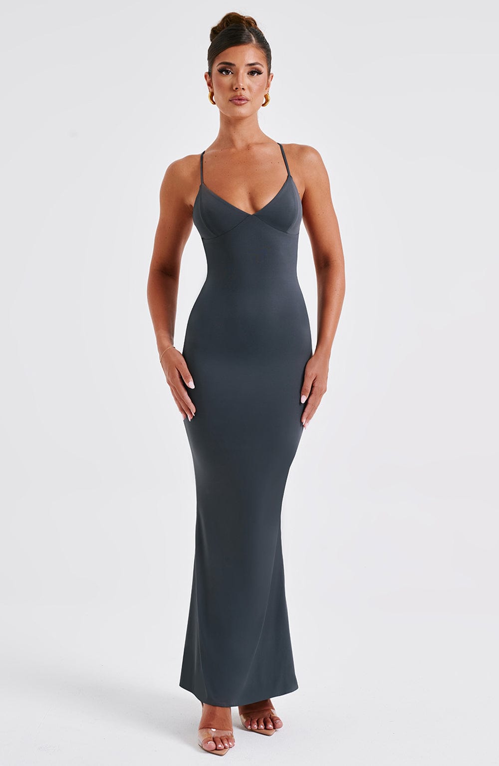 Zelda Maxi Dress - Charcoal